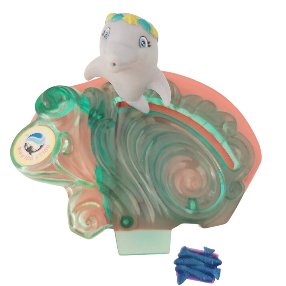 Vintage 1995 Dolly Dolphin Sea World Playset Spinning Dolphin & Fish Accessory